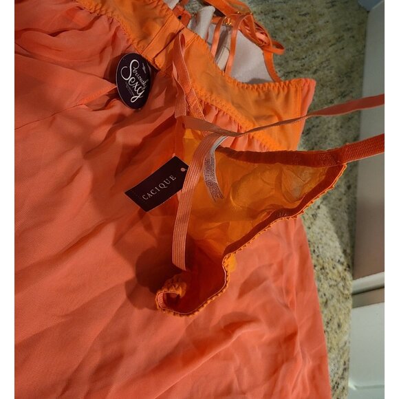 New! Lot of 2 Plus Size 38DD Cacique 2 pc Seriously Sexy Lingerie Babydoll Thong - Picture 6 of 16
